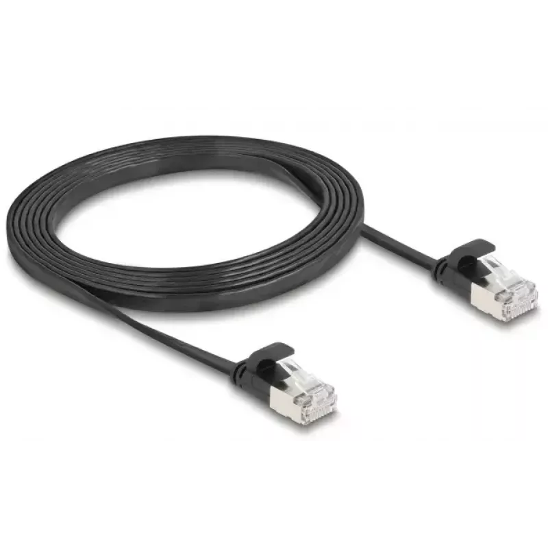 DeLOCK 81165 RJ-45 Cat6a 2 m nero