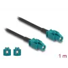 Cavo coassiale DELOCK 90680 — 1 m, HSD Z su HSD Z, nero/blu