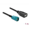 Cavo coassiale DELOCK 90703 — HSD Z su USB A, 1 m, nero/blu