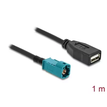 Cavo coassiale DELOCK 90703 — HSD Z su USB A, 1 m, nero/blu