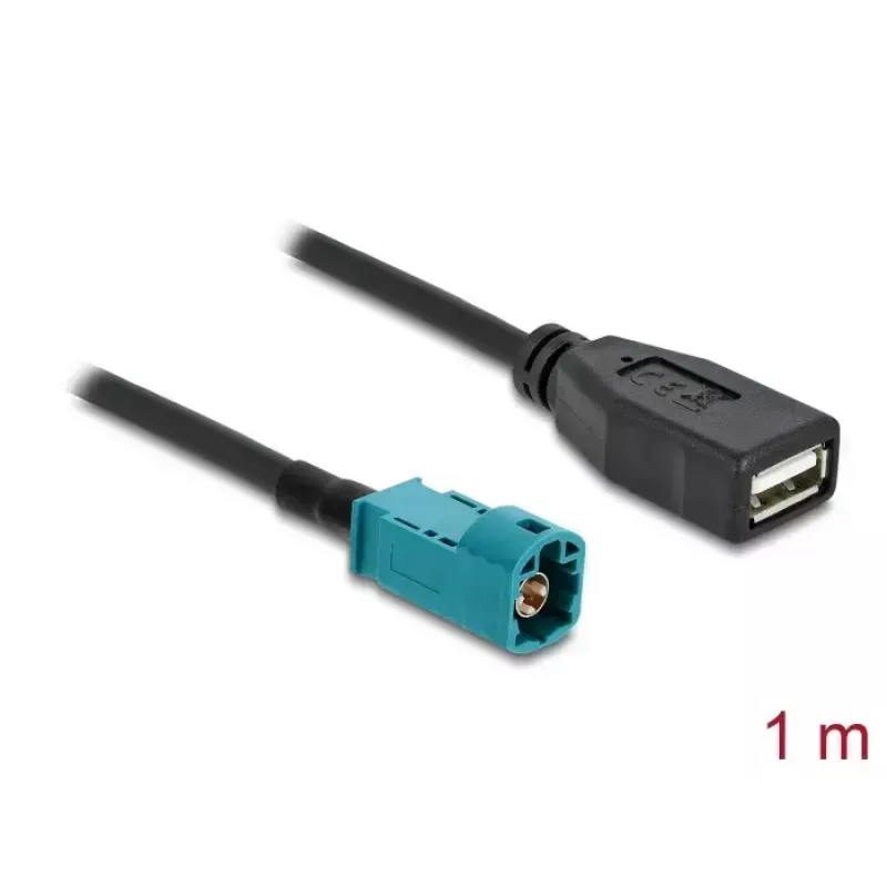 Cavo coassiale DELOCK 90703 — HSD Z su USB A, 1 m, nero/blu