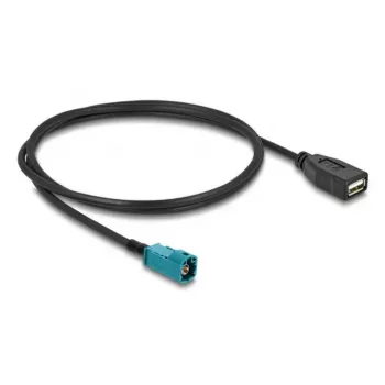 Cavo coassiale DELOCK 90703 — HSD Z su USB A, 1 m, nero/blu