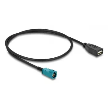 Cavo coassiale DELOCK 90702 HSD Z su USB A, 0,5 m, nero/blu