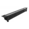 Pannello per gestione cavi DELOCK 67277 — acciaio, nero, accessorio rack 1HE