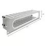 Pannello di gestione cavi DELOCK 67280 — pannello rack in acciaio 19 pollici 2U con apertura, grigio