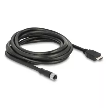 Cavo DELOCK M12 codifica A 17 poli (femmina) a HDMI (maschio) 3 m