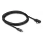 Cavo DELOCK coassiale USB4 Gen 3x2 40 Gbps USB-C a USB-C angolato sinistra/destra PD 3.1 240W 2 m
