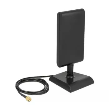 Delock 88992 Antenna LTE, SMA, 2-4 dBi, omnidirezionale, base magnetica, cavo ULA 100 da 1 m, nero