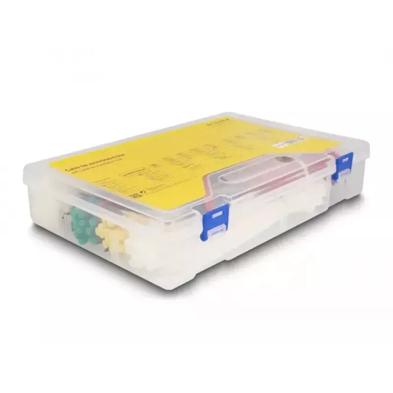 DeLOCK Scatola assortimento fascette con pinza per fascette, 600 pz., multicolore