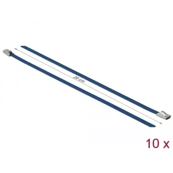 Fascette fermacavi DeLOCK 18793 acciaio blu 200 mm 10 pz.