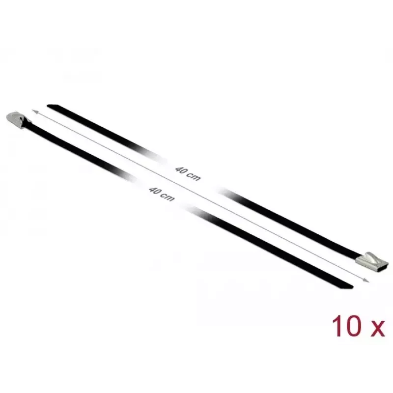 Fascette fermacavi DeLOCK 18811 acciaio nero 400 mm 10 pz.