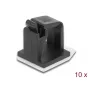 Fermacavo DeLOCK 60247 autoadesivo nero 10 pz.