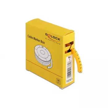 Marcatore per cavi DeLOCK scatola n. 7 giallo 500 pz.