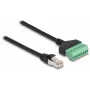 Cavo RJ45 DeLOCK Cat.6 connettore maschio su adattatore morsettiera 1 m in 2 pezzi
