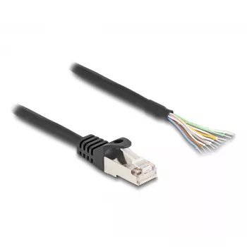 Cavo DeLOCK RJ50 connettore maschio su estremità a filo aperto S/FTP 3 m nero