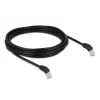 Cavo di rete DeLOCK RJ45 Cat.6A S/FTP angolare 45° verso il basso 5 m nero