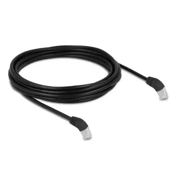 Cavo di rete DeLOCK RJ45 Cat.6A S/FTP angolare 45° verso il basso 5 m nero