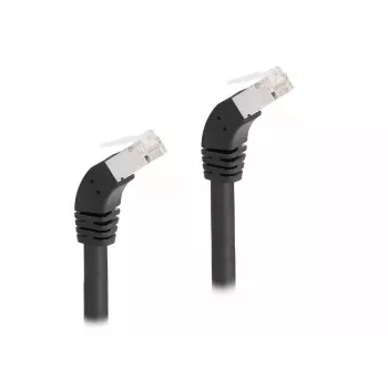 Cavo di rete DeLOCK RJ45 Cat.6A S/FTP angolare 45° verso il basso 5 m nero