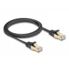 Cavo di rete DeLOCK RJ45 piatto 1 m Cat6A nero