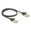 Cavo di rete DeLOCK RJ45 piatto 0,5 m Cat.6A nero