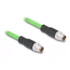 Cavo di rete DeLOCK M12 codifica X 8 poli maschio su maschio PUR (TPU) 2 m