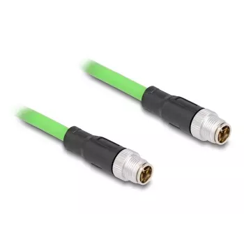 Cavo di rete DeLOCK M12 codifica X 8 poli maschio su maschio PUR (TPU) 2 m