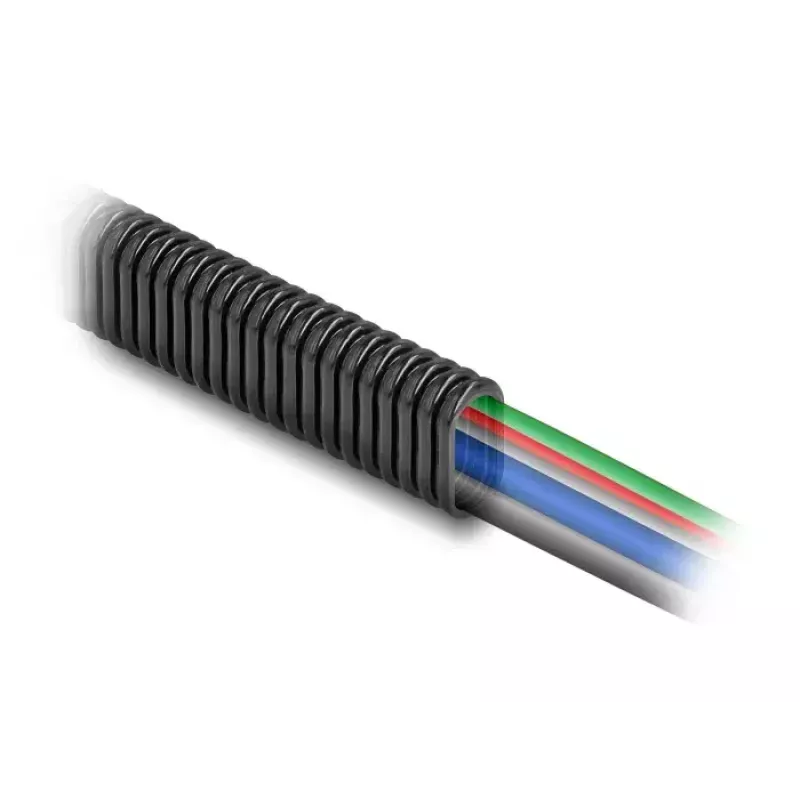 Guaina di protezione per cavi DeLOCK in plastica ovale 13,6 x 6,3 mm 10 m nero