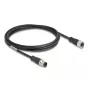 Cavo di rete DeLOCK M12 codifica D 4 poli maschio su femmina Cat5e 2 m nero