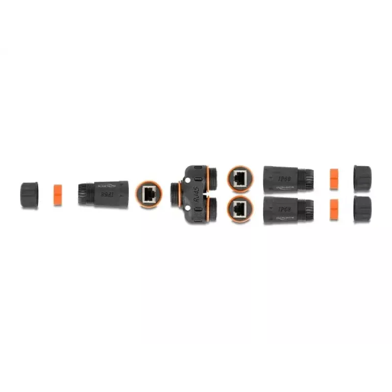 Cavo di rete DeLOCK 88143 adattatore a Y RJ45 su 2 x RJ45 Cat.6 nero