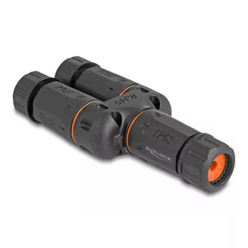 Cavo di rete DeLOCK 88143 adattatore a Y RJ45 su 2 x RJ45 Cat.6 nero