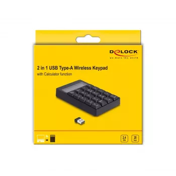 Tastierino numerico DeLOCK 12113 USB nero 20 tasti universale