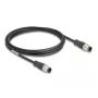 Cavo di rete DeLOCK M12 codifica A 8 poli maschio su maschio Cat5e 2 m nero