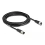 Cavo di rete DeLOCK M12 codifica D 4 poli maschio su femmina Cat5e 5 m nero