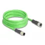 Cavo di rete DeLOCK M12 D-codificato 4 poli connettore maschio su connettore femmina PUR (TPU) 5 m