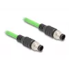 Cavo di rete DeLOCK M12 A-codificato 8 pin connettore maschio su connettore maschio PUR (TPU) 1 m