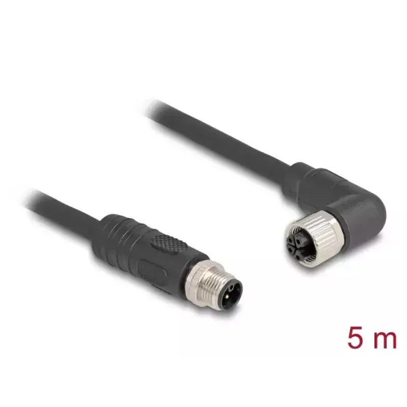 DeLOCK Cavo sensore/attuatore 80527 5 m RST M12 nero
