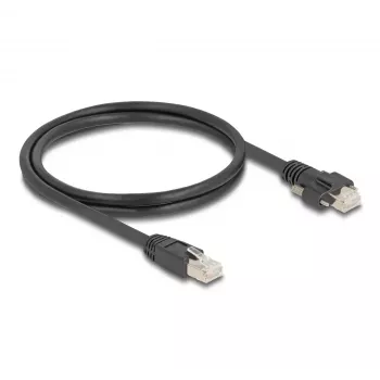 DeLOCK Cavo RJ45 connettore maschio su RJ45 connettore maschio 1 m Cat.6A S/FTP nero