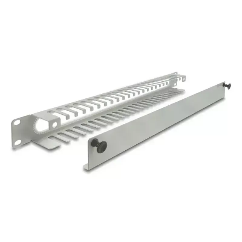 Pannello di gestione cavi DELOCK 67278 — case in acciaio, grigio, 1 pz.
