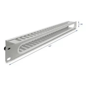 Pannello di gestione cavi DELOCK 67278 — case in acciaio, grigio, 1 pz.
