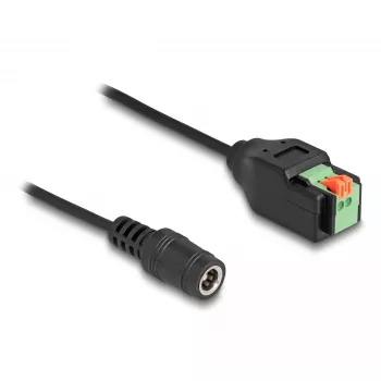 Adattatore DC DeLOCK 2,1 x 5,5 mm jack su morsettiera a 2 poli 15 cm