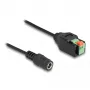 Adattatore DC DeLOCK 2,1 x 5,5 mm jack su morsettiera a 2 poli 15 cm