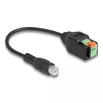 Adattatore DeLOCK connettore maschio RCA su morsettiera 15 cm a 2 poli
