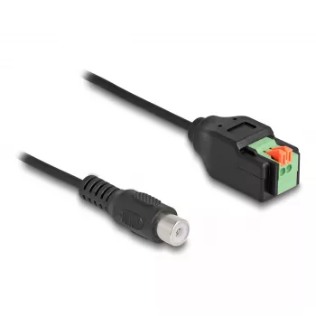 Adattatore DeLOCK connettore maschio RCA su morsettiera 15 cm a 2 poli