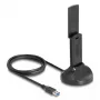Adattatore Wi-Fi 6E Dual Band WLAN USB DeLOCK AX3000 1201 Mbps