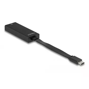 Adattatore per cavo DeLOCK 66246 RJ-45 USB C nero 0,09 m