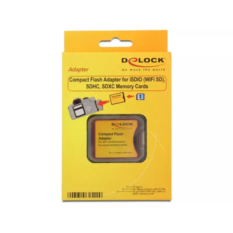 Adattatore per schede Delock 62542 SD/SDHC/SDXC su CompactFlash
