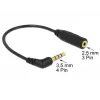 Cavo audio DeLOCK 0,175 m 3,5 mm/2,5 mm nero