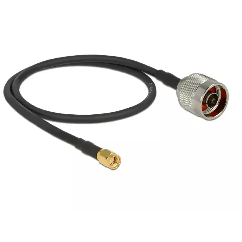 Cavo coassiale DeLOCK 88937 CFD200 0,5 m RP-SMA nero