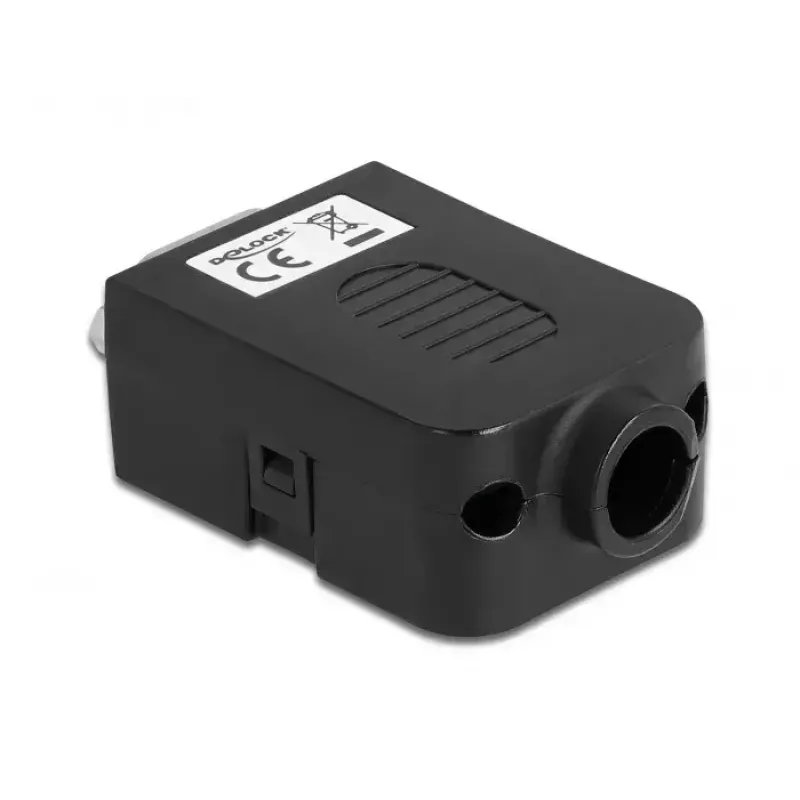 Connettore per cavi DeLOCK 66264 Sub-D 9 morsettiera a 10 poli nero