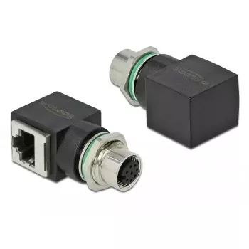 Adattatore per cavo DeLOCK 66314 M12 RJ45 nero